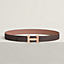 H belt buckle & Reversible leather strap 32 mm, view 2 of 4
