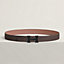 H belt buckle & Reversible leather strap 32 mm, view 2 of 3
