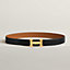 View: , H belt buckle & Reversible leather strap 32 mm
