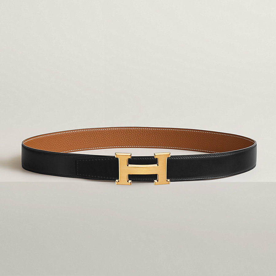 H belt buckle & Reversible leather strap 32 mm