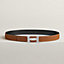 View: , H belt buckle & Reversible leather strap 32 mm