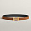 View: , H belt buckle & Reversible leather strap 32 mm