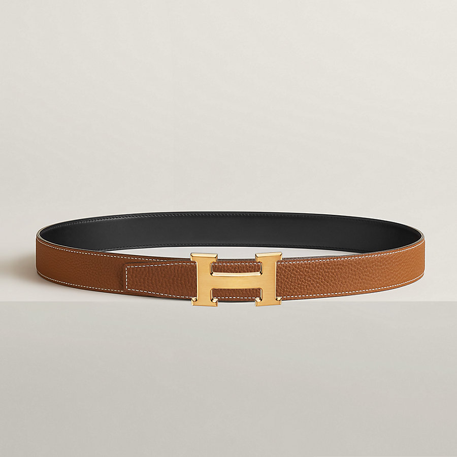 H belt buckle & Reversible leather strap 32 mm