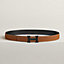 View: , H belt buckle & Reversible leather strap 32 mm