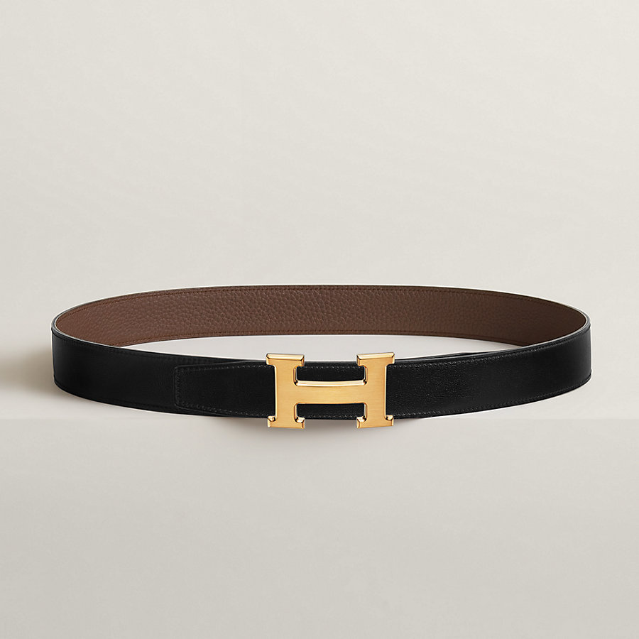 H belt buckle & Reversible leather strap 32 mm