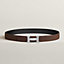 View: , H belt buckle & Reversible leather strap 32 mm
