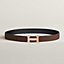 View: , H belt buckle & Reversible leather strap 32 mm