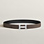 View: , H belt buckle & Reversible leather strap 32 mm