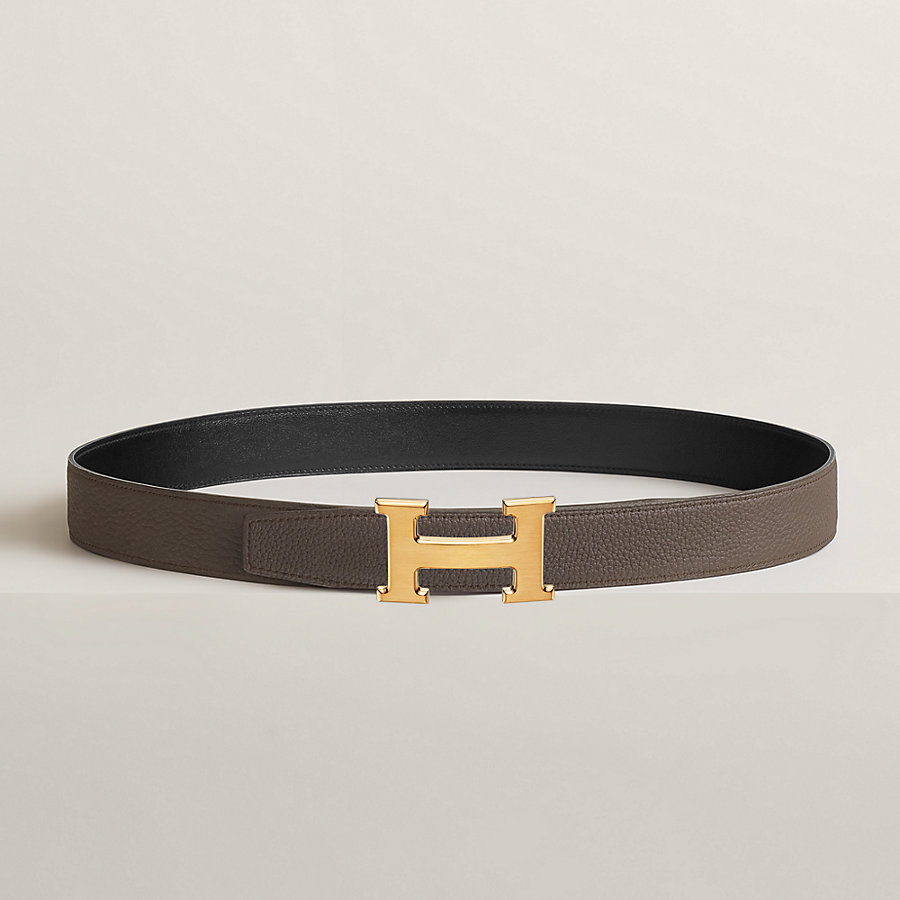 H belt buckle & Reversible leather strap 32 mm