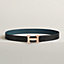 View: , H belt buckle & Reversible leather strap 32 mm