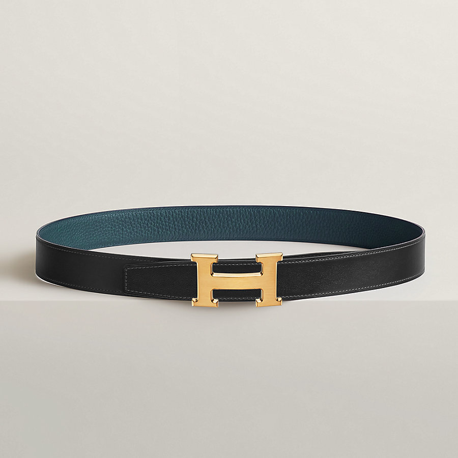 H belt buckle & Reversible leather strap 32 mm