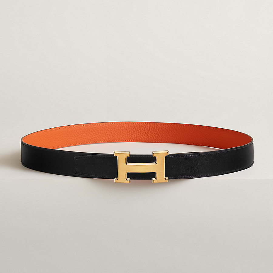 H belt buckle & Reversible leather strap 32 mm