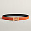 View: , H belt buckle & Reversible leather strap 32 mm