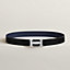 View: , H belt buckle & Reversible leather strap 32 mm