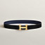 View: , H belt buckle & Reversible leather strap 32 mm