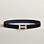 View: , H belt buckle & Reversible leather strap 32 mm