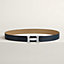View: , H belt buckle & Reversible leather strap 32 mm