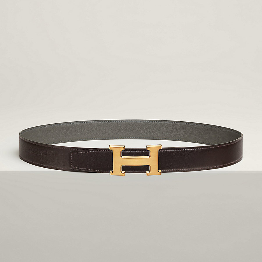 H belt buckle & Reversible leather strap 32 mm