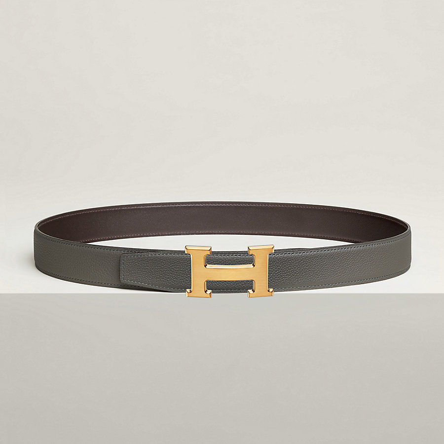 H belt buckle & Reversible leather strap 32 mm