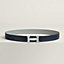 View: , H belt buckle & Reversible leather strap 32 mm