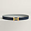 View: , H belt buckle & Reversible leather strap 32 mm