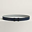 View: , H belt buckle & Reversible leather strap 32 mm