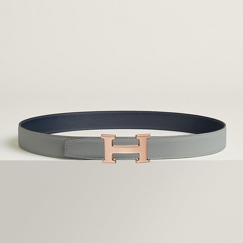 H belt buckle & Reversible leather strap 32 mm