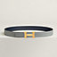 View: , H belt buckle & Reversible leather strap 32 mm