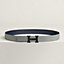 View: , H belt buckle & Reversible leather strap 32 mm