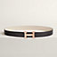 View: , H belt buckle & Reversible leather strap 32 mm
