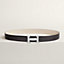 View: , H belt buckle & Reversible leather strap 32 mm