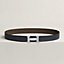 View: , H belt buckle & Reversible leather strap 32 mm