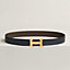 View: , H belt buckle & Reversible leather strap 32 mm