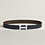 View: , H belt buckle & Reversible leather strap 32 mm