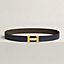 View: , H belt buckle & Reversible leather strap 32 mm