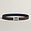 View: , H belt buckle & Reversible leather strap 32 mm