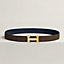 View: , H belt buckle & Reversible leather strap 32 mm