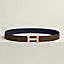 View: , H belt buckle & Reversible leather strap 32 mm