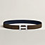 View: , H belt buckle & Reversible leather strap 32 mm