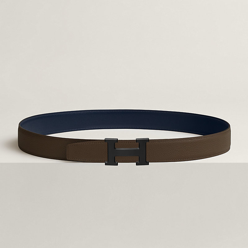 H belt buckle & Reversible leather strap 32 mm