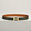 View: , H belt buckle & Reversible leather strap 32 mm