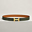 View: , H belt buckle & Reversible leather strap 32 mm