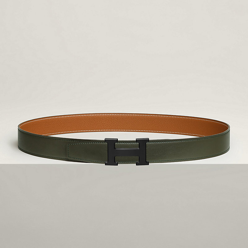 H belt buckle & Reversible leather strap 32 mm