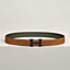 View: , H belt buckle & Reversible leather strap 32 mm