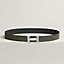 View: , H belt buckle & Reversible leather strap 32 mm