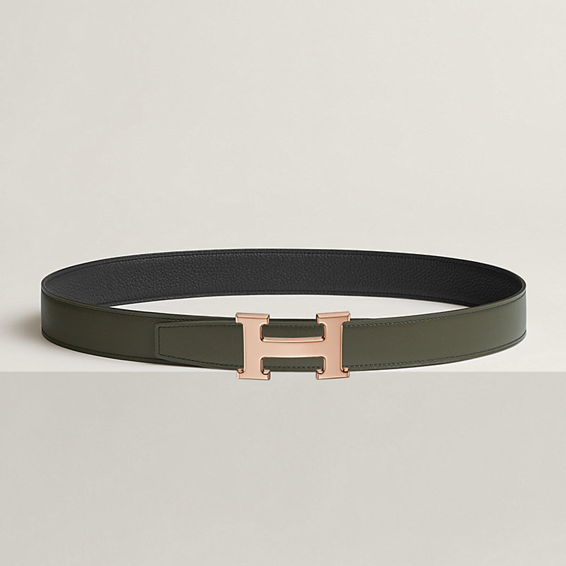 H belt buckle & Reversible leather strap 32 mm