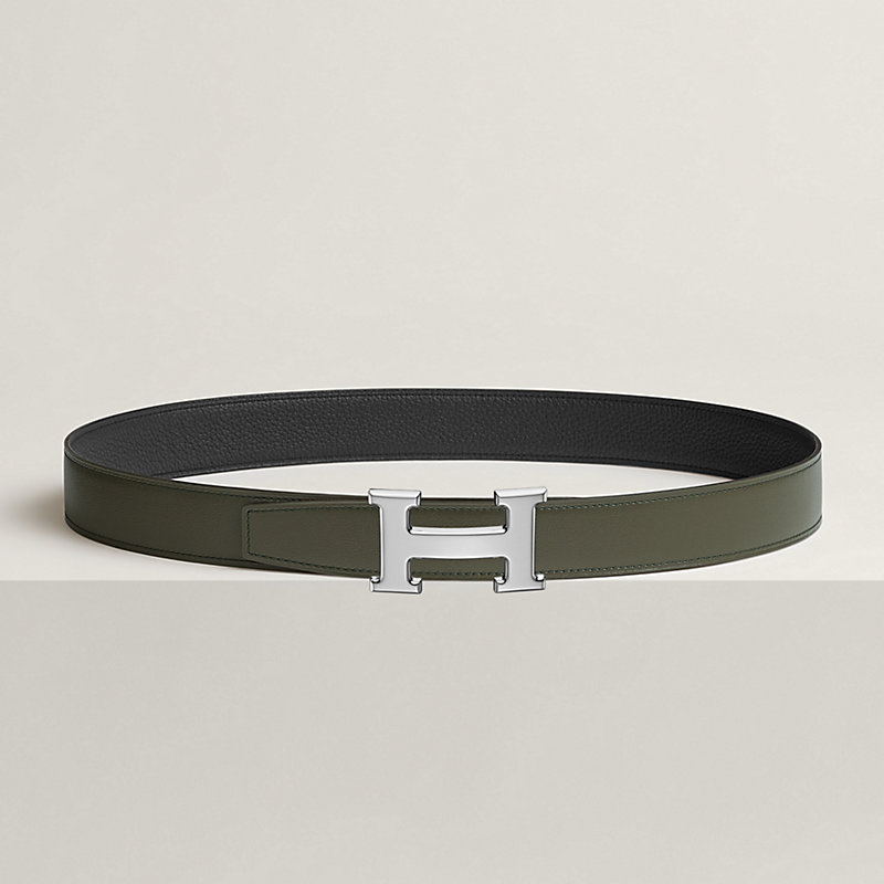 H belt buckle & Reversible leather strap 32 mm