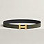 View: , H belt buckle & Reversible leather strap 32 mm