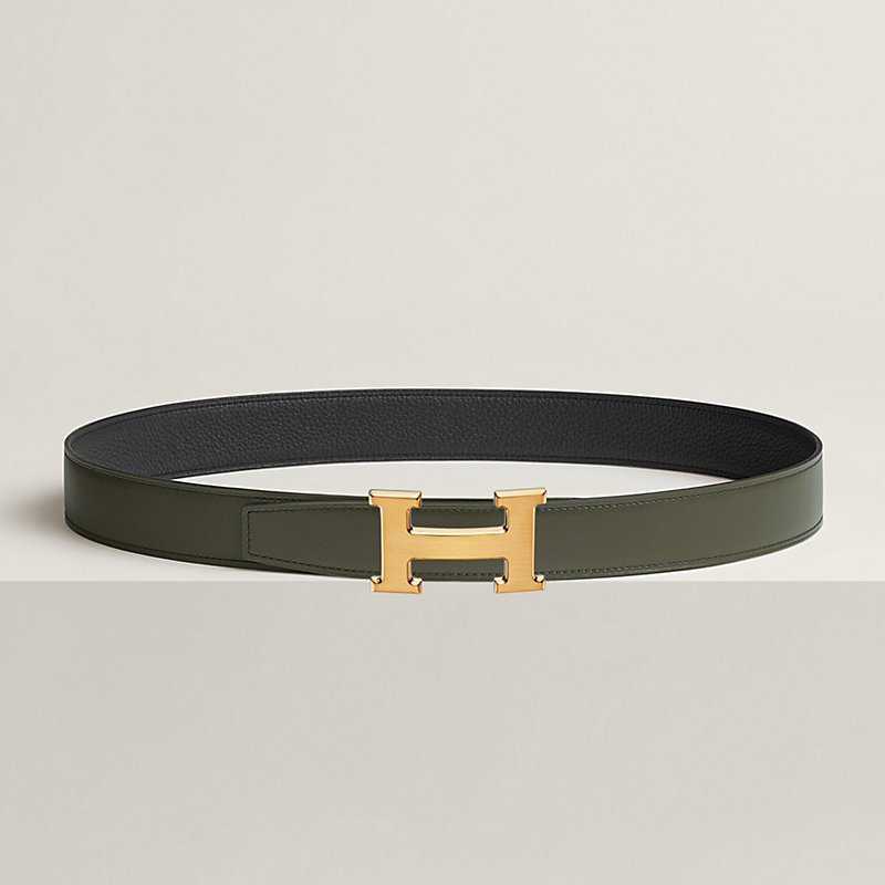 H belt buckle & Reversible leather strap 32 mm