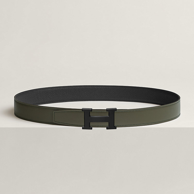 H belt buckle & Reversible leather strap 32 mm